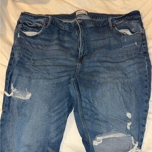 Abercrombie & Fitch Relaxed Blue Distressed Jeans